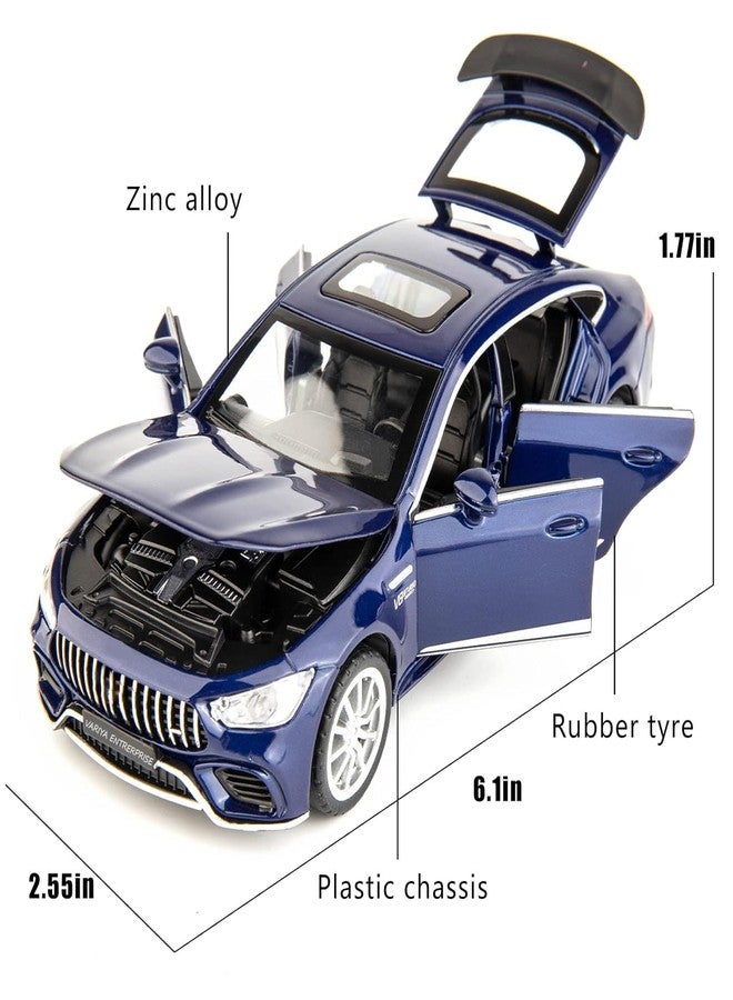 VARIYA ENTERPRISE Metal Pull Back Diecast Car 1:32 Mercedes Benz GTR Pull Back Toy Car Model with Sound Light Boys Gifts Toys for Kids (1:32 Mercedes GT63 - Black) - Image 2